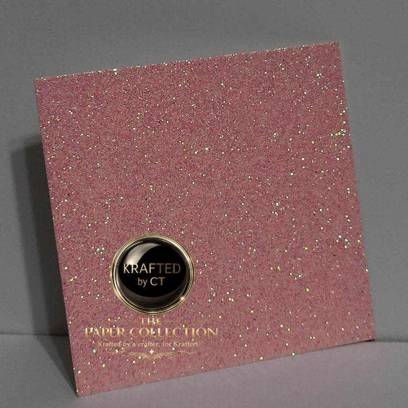 Soft Pink Glitz - Glitter Cardstock
