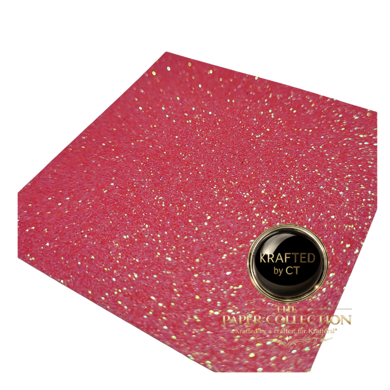 Pink Starburst Glam - 12"  x 12" Glitter Cardstock