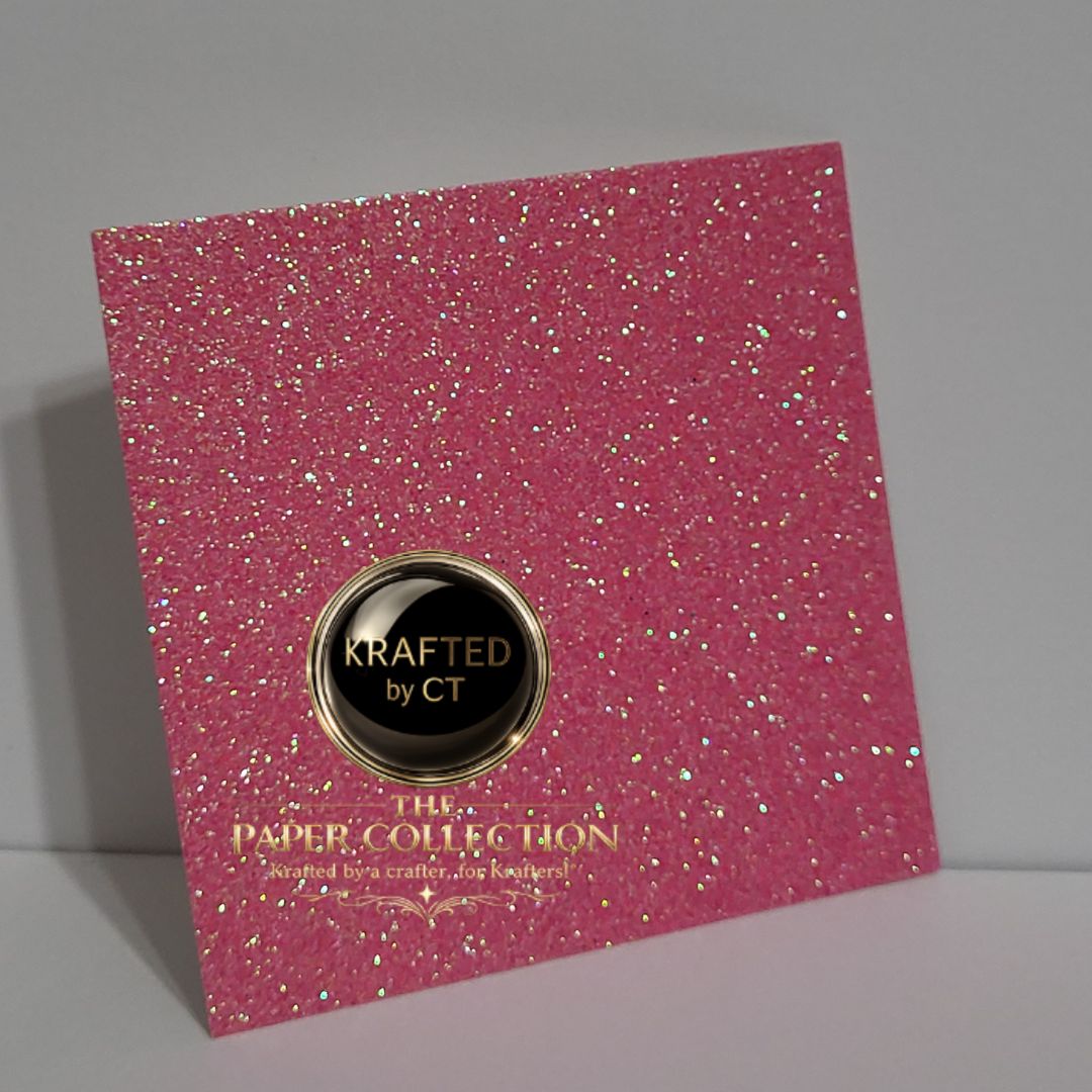 Pink Starburst Glam - Glitter Cardstock