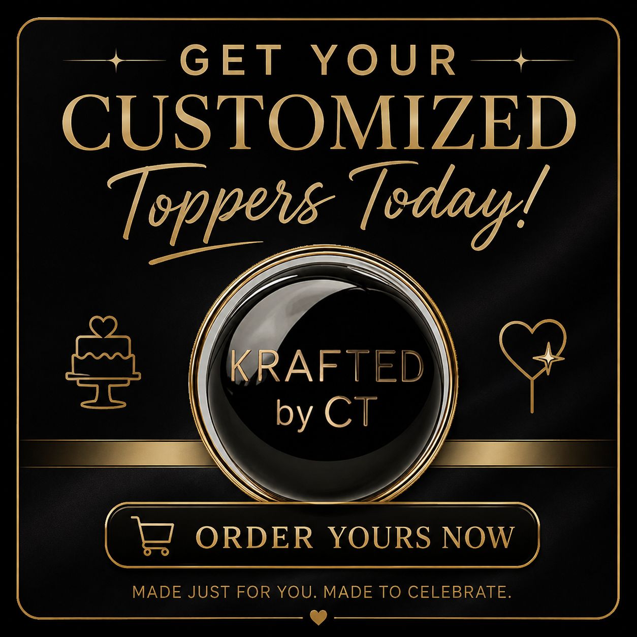 Get a quote for your customized set of toppers and order today!