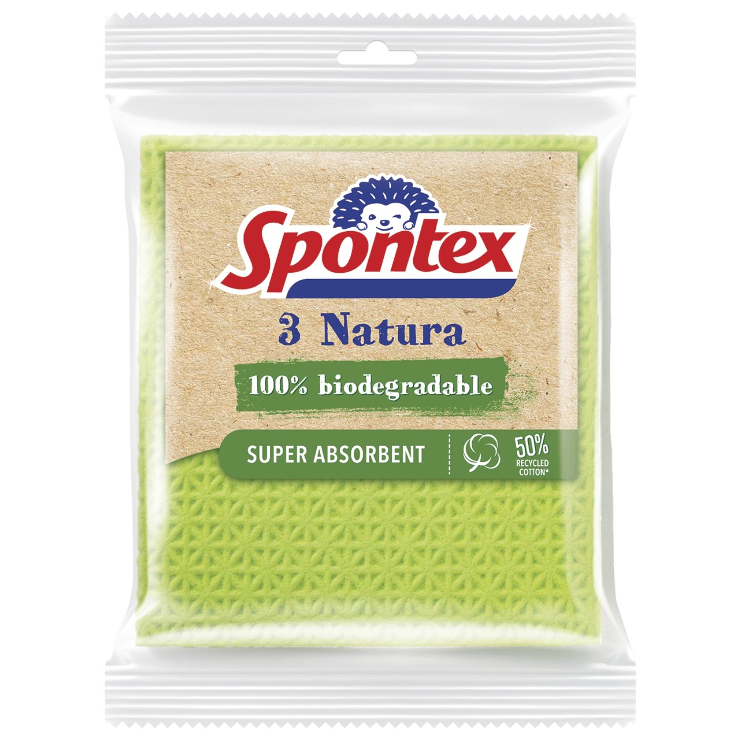 Natura Sponge Cloth Σπογγοπετσέτα 3 τεμ