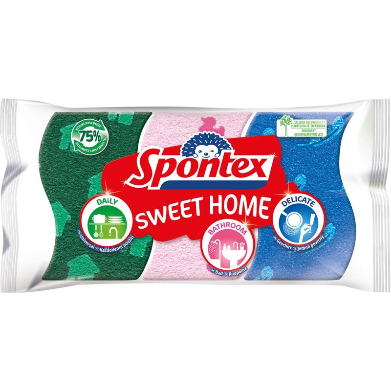 Σφουγγάρι Κουζίνας Sweet Home x 3