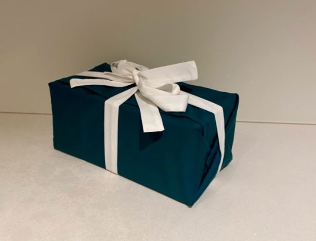 Dark Green and White Fabric Wrap