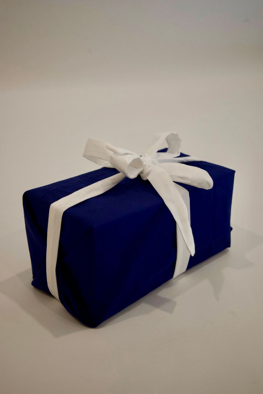 Navy Blue and White Fabric Wrap