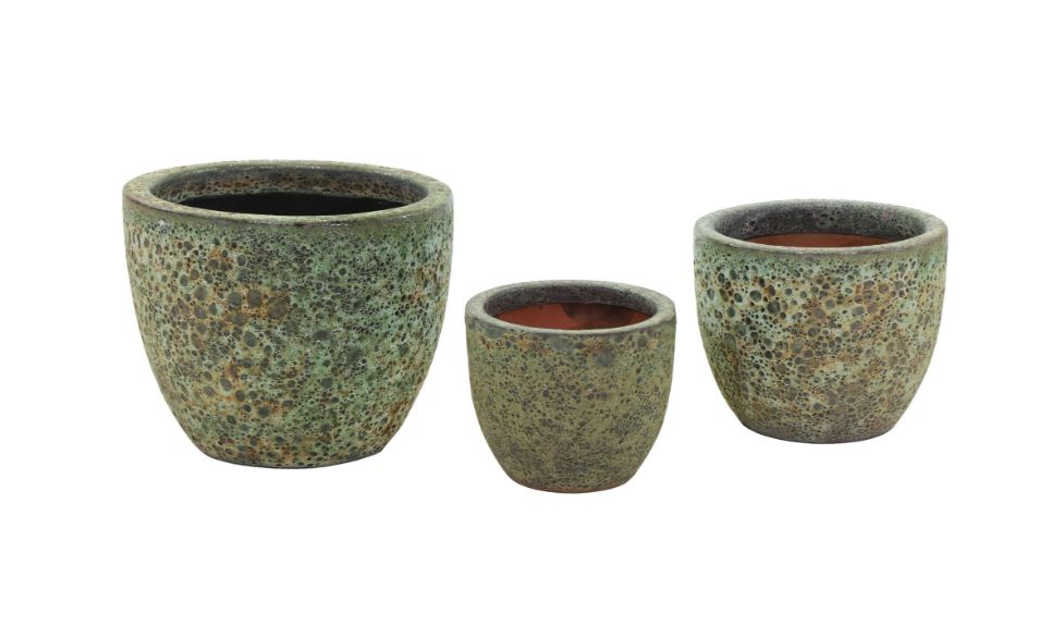 Antique Egg S3 D23/38H19/31 Antique Egg S3 D23/38H19/31, Material: Keramik, Farbe: Grün, Gefäß: Topf, Form: rund, Oberfläche: antik