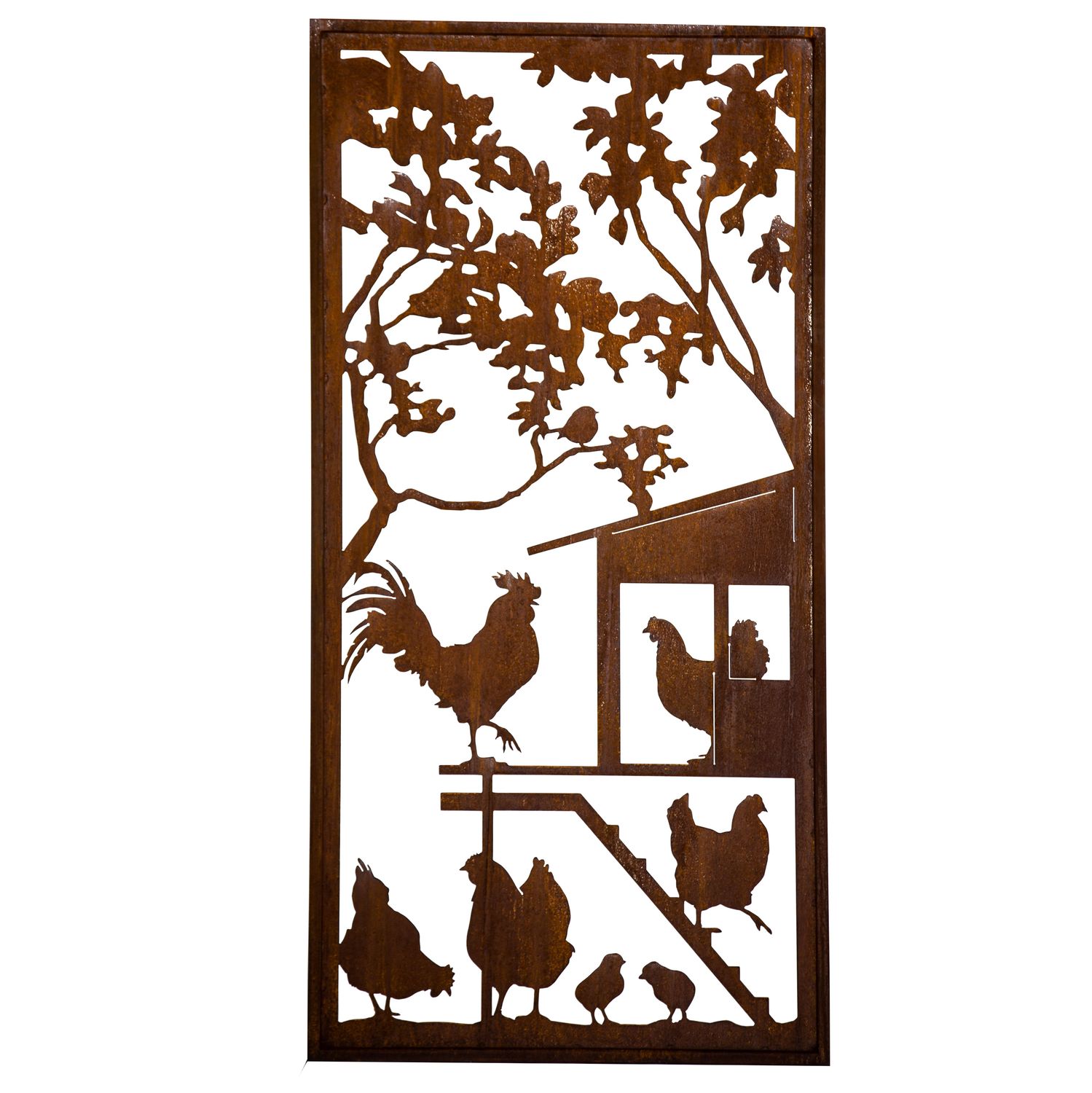 Paravent Hühner2 H200B100