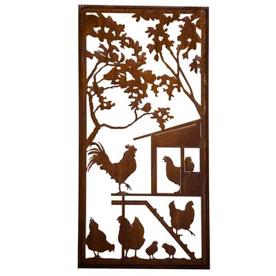 Paravent Hühner2 H200B100