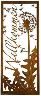 Stele offene Pusteblume Willkommen H135B55