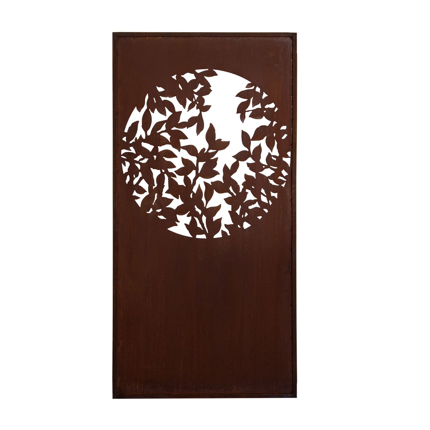 Paravent Komorebi mit rundem Blätterausschnitt H200B100