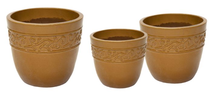 Noble Egg Swirl 3er Set Noble Egg Swirl 3er Set, Farbe: Gelb, Form: rund, Gefäß: Topf, Material: Keramik, Oberfläche: hochglanz