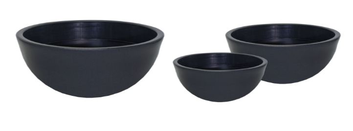 Dali Bowl S3  D60/100 H20/31, Material: Kunststoff, Farbe: Dunkelgrau, Gefäß: Schale, Form: rund, Oberfläche: matt