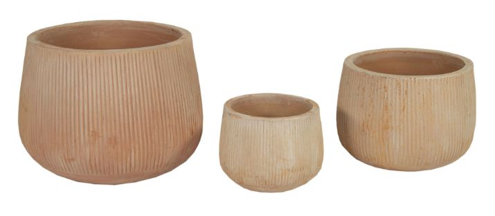 Whitewash Vert. Rib Cauldron S3 D22/40 H18/32