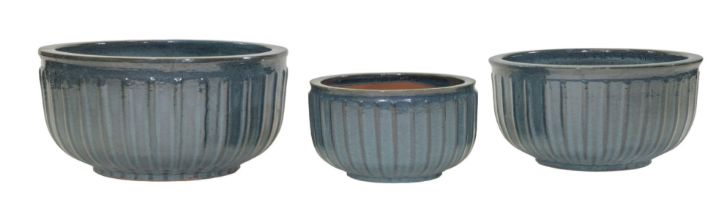 Glazed Bowl Vert. Stripes  S3 D35/54H18/30