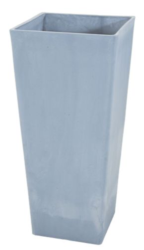 Ecostone Square Vase S3 W33H71, Material: Ecostone, Farbe: Grau, Gefäß: Vase, Form: viereckig, Oberfläche: matt