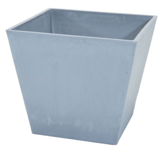 Ecostone Square Pot Wide S6 W30H26, Material: Ecostone, Farbe: Grau, Gefäß: Topf, Form: viereckig, Oberfläche: matt