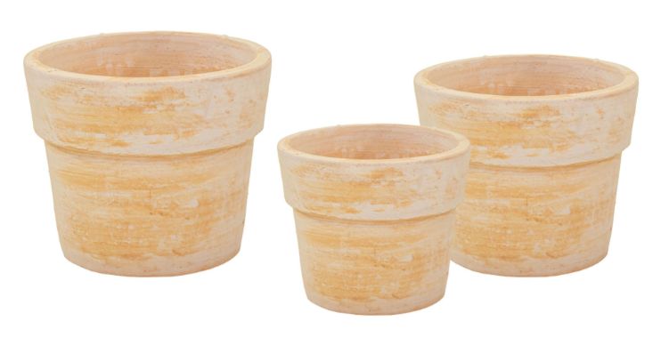 Whitewash Pot Wide Rim S3 D30/48H23/39