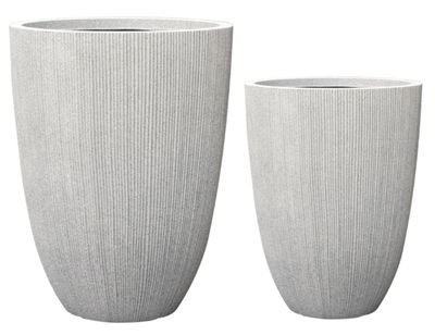 Titan Hera Egg Vase Beige S2 D37/44H49/58