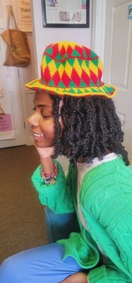 Colorful Crochet Bucket Style Hat