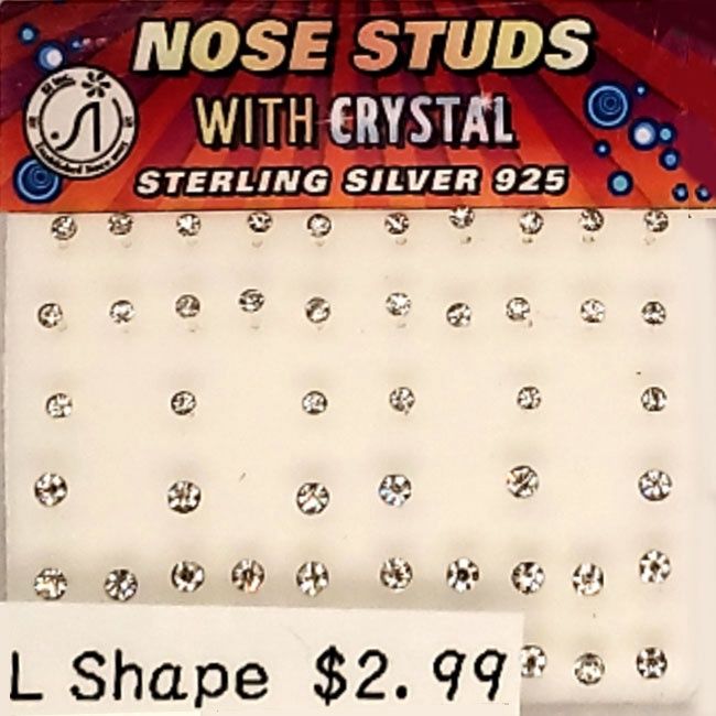 Nose Hoop - L Shape Round Silver