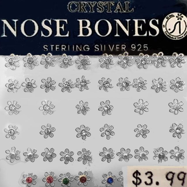 Nose Hoop - Flower Silver