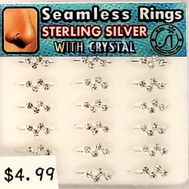 Nose Ring - T Silver