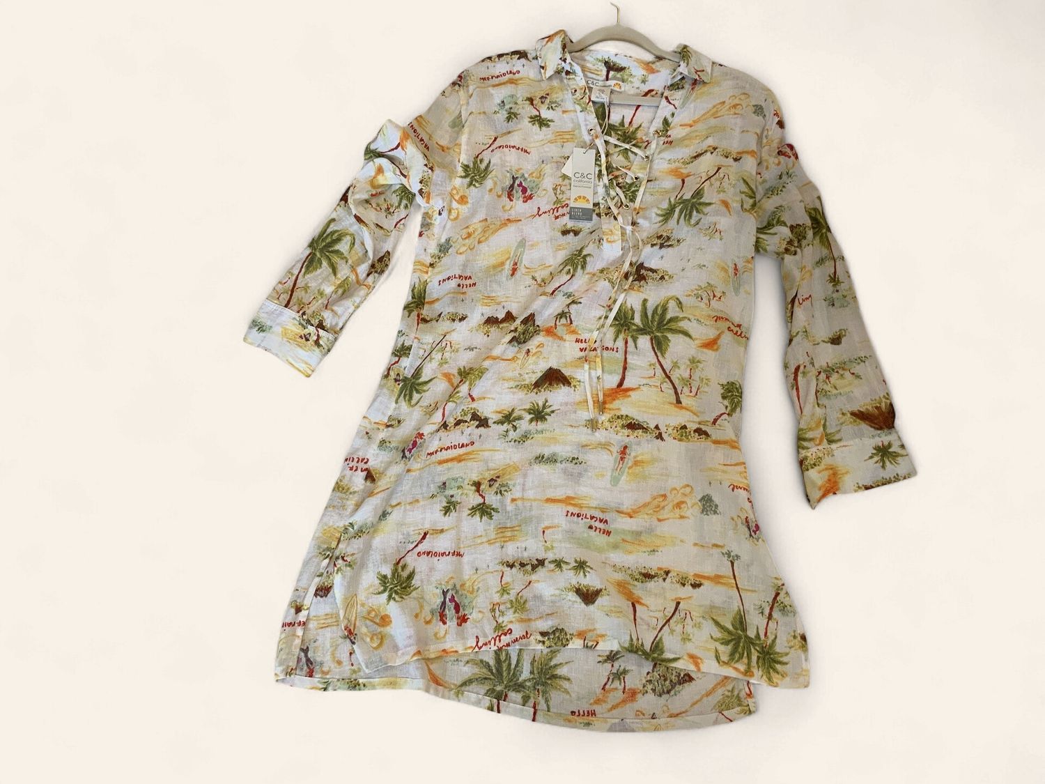 C&amp;C California Linen Blend Beachwear