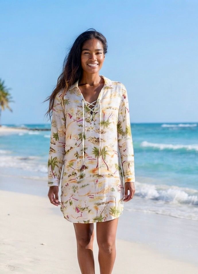 C&amp;C California Linen Blend Beachwear