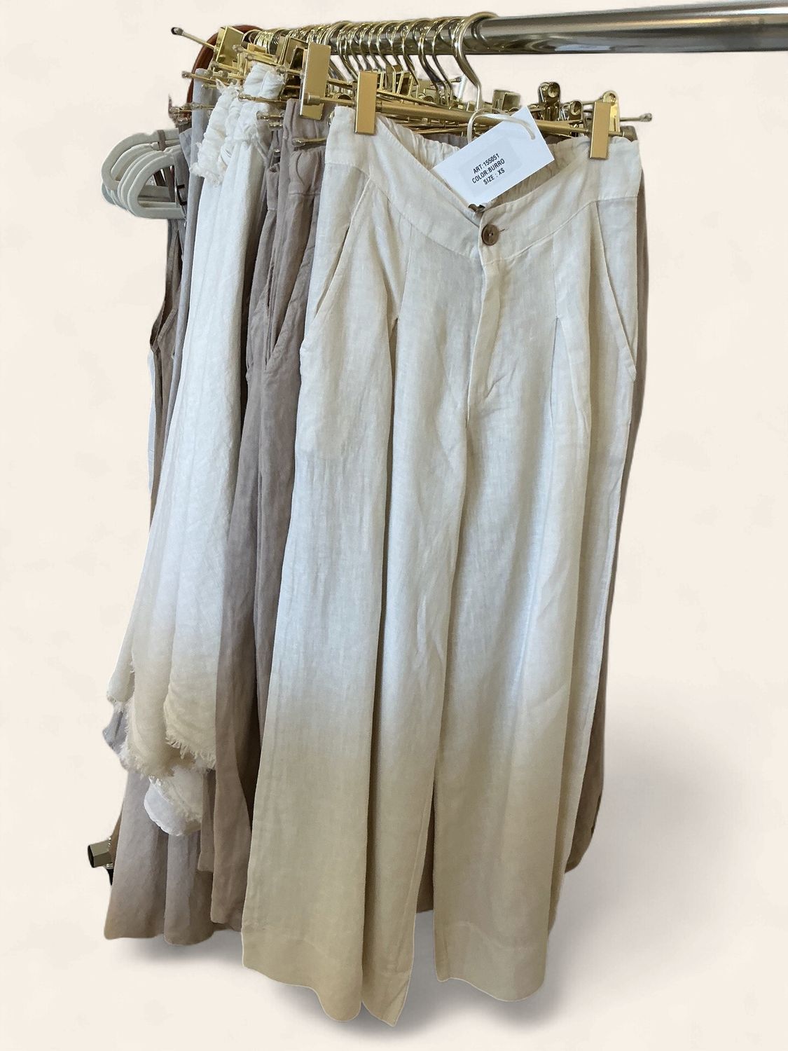 Linen Pleat Palazzo Pant