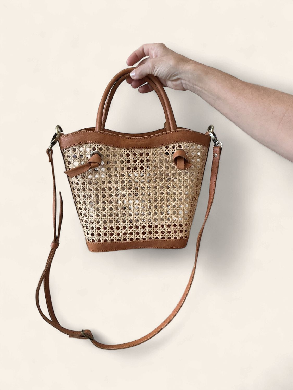Tan|Niki |Rattan|Mini Tote