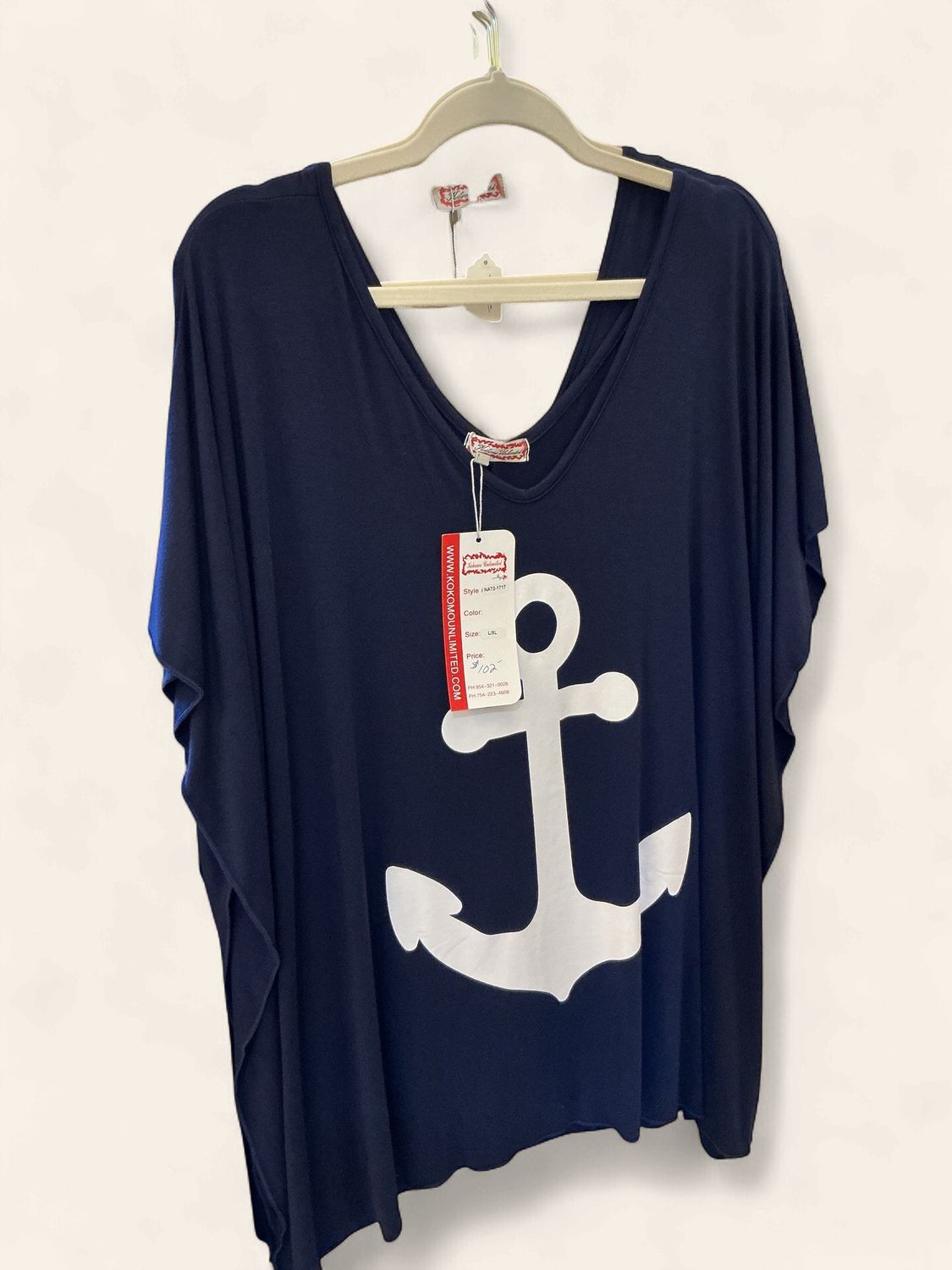 Nautical V Neck Top