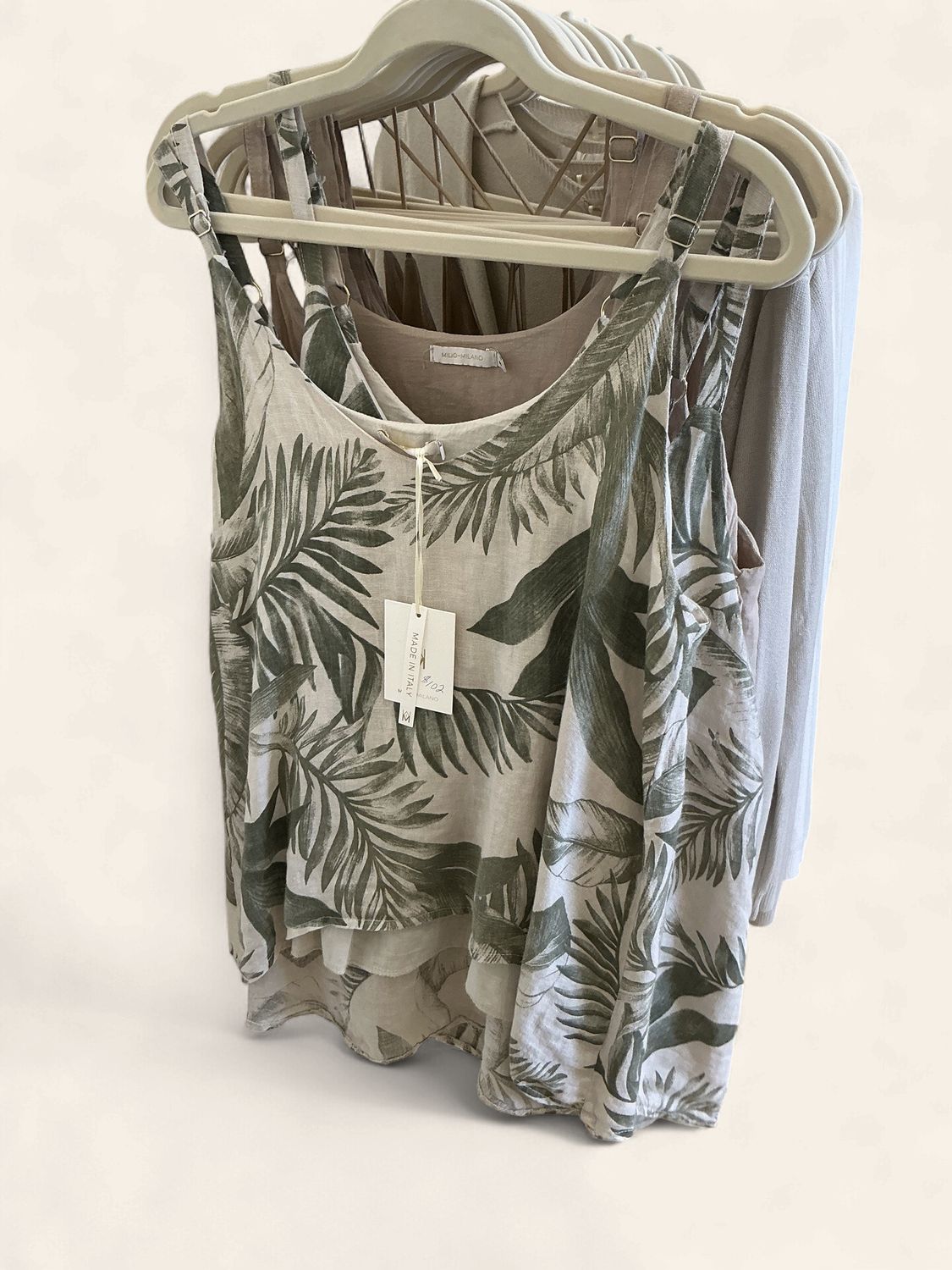 Adjustable Strap Linen Tank Top