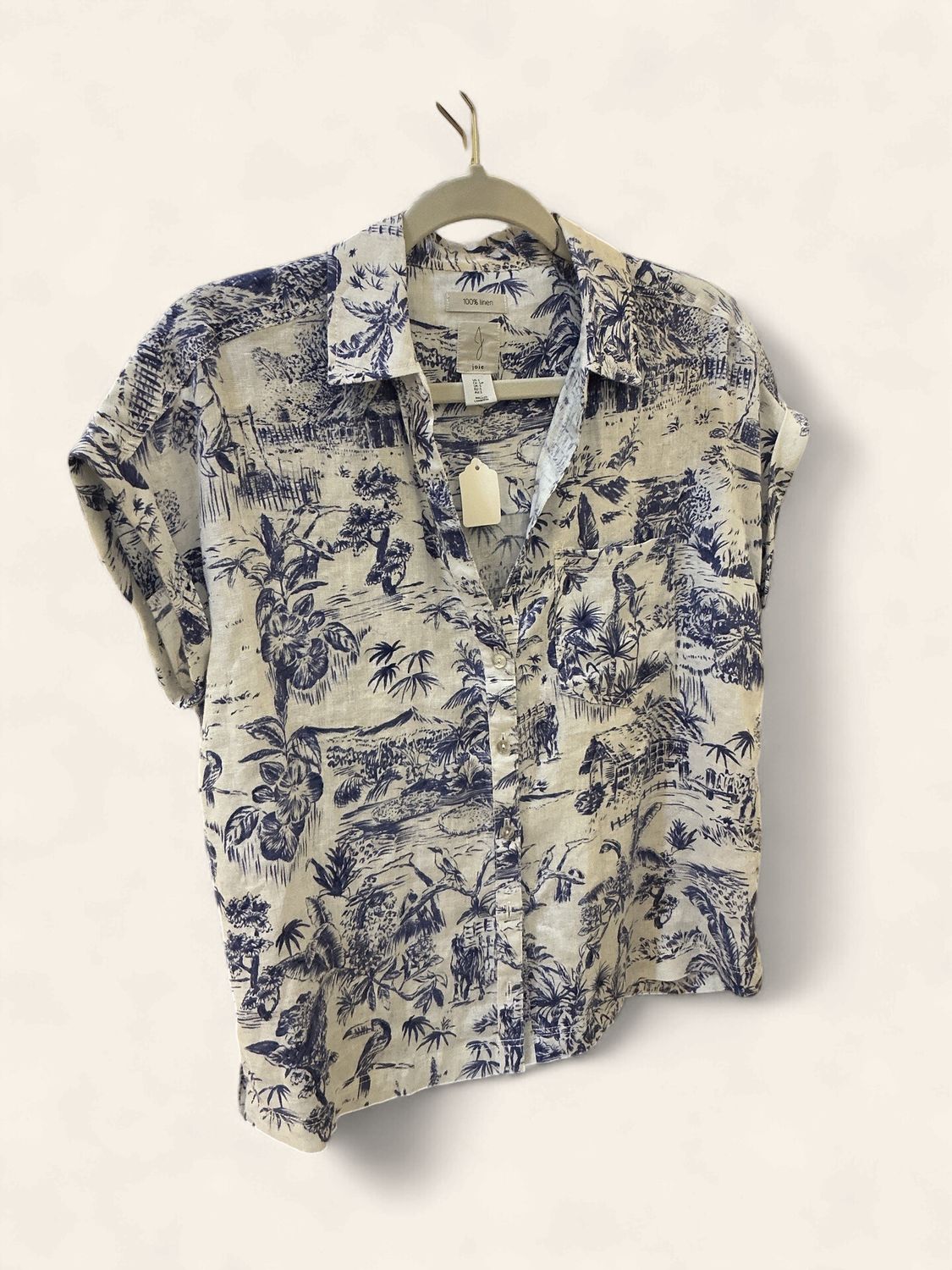 Linen Shirt|Blue|White - Joie