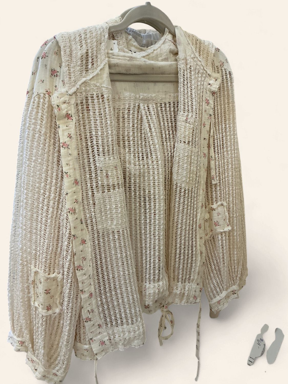 Knit Top|Cream|Floral