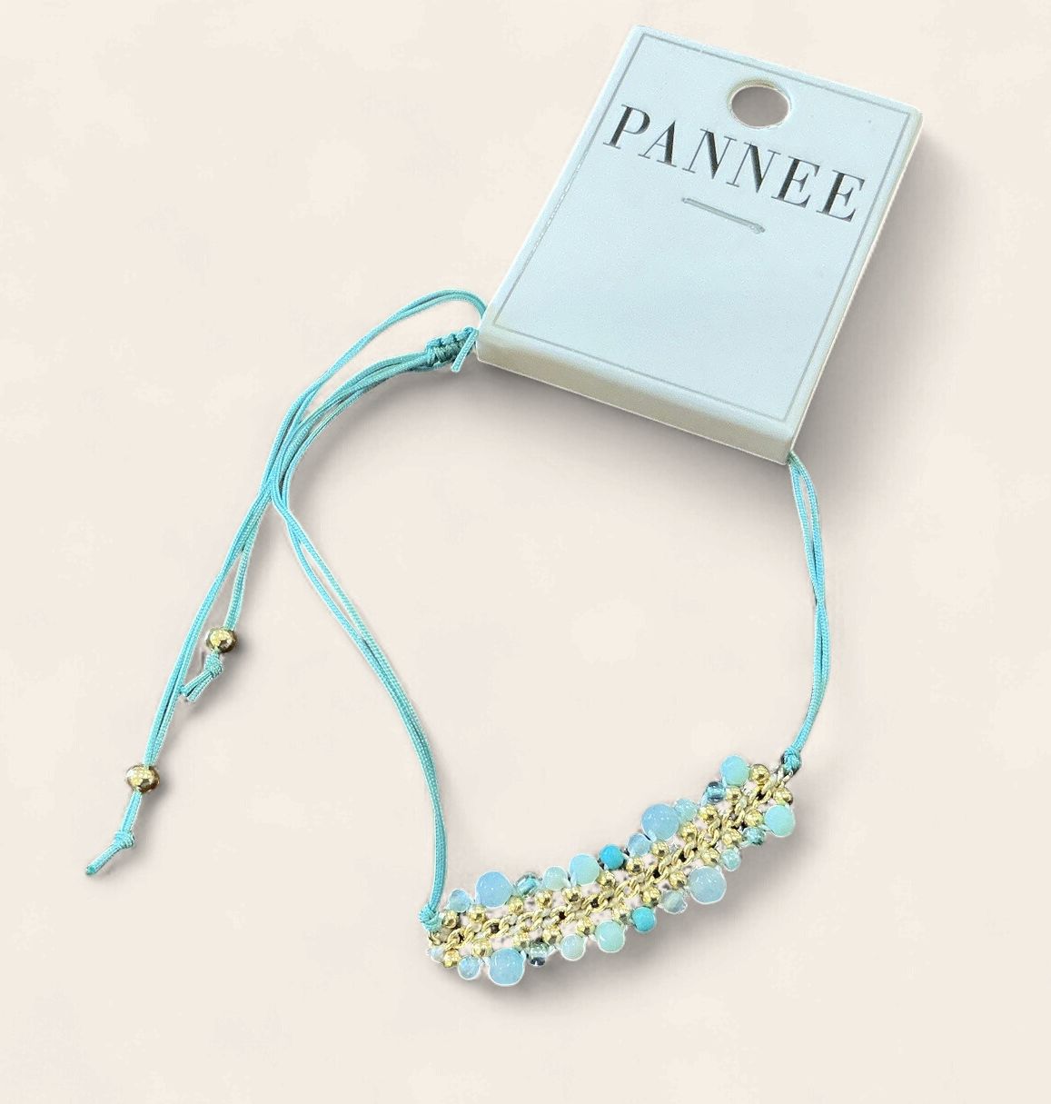 5.5" Bracelet |Gold Chain Link| Turquoise|B04767mtg1