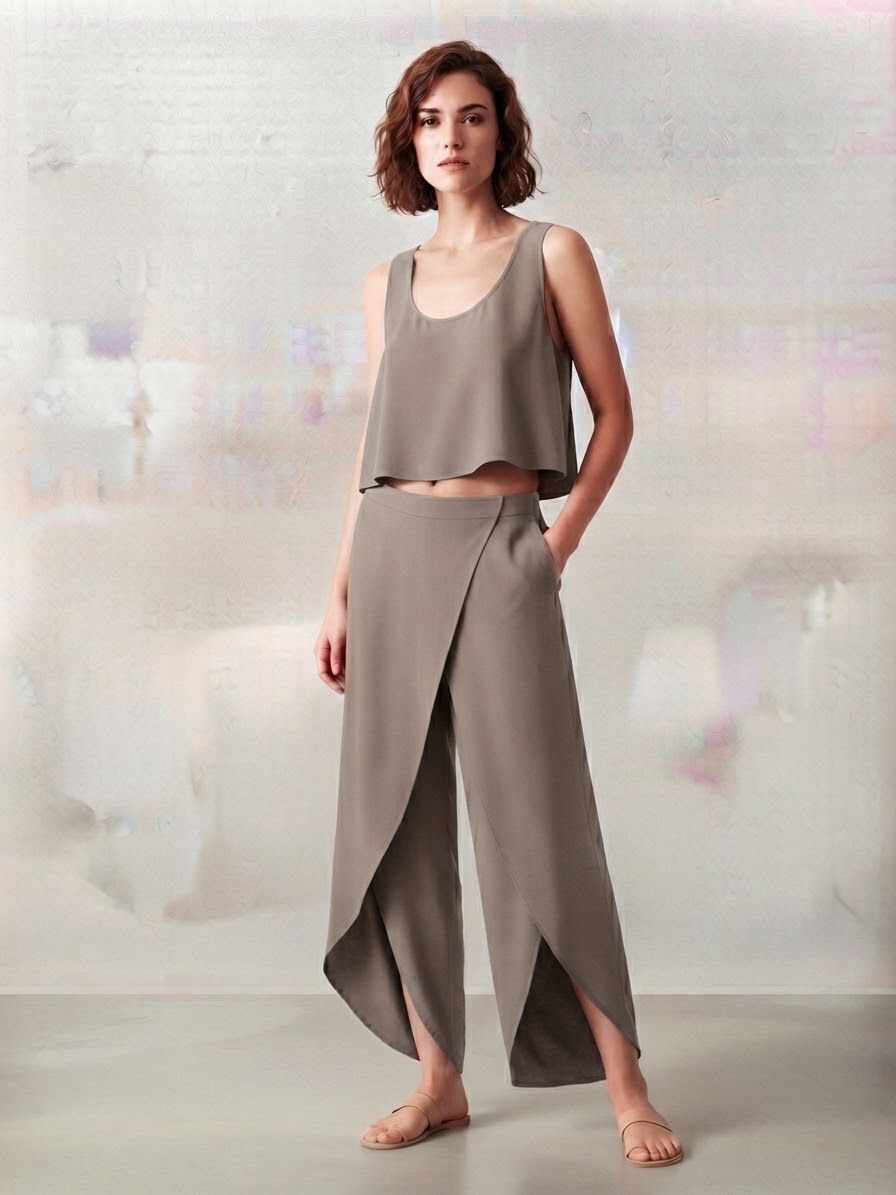 V Neck|Racer Back|Sleeveless|Crop Top