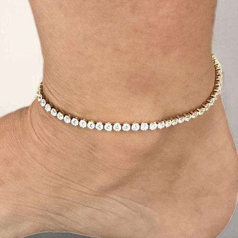Tennis Anklet|Rhinestone|545