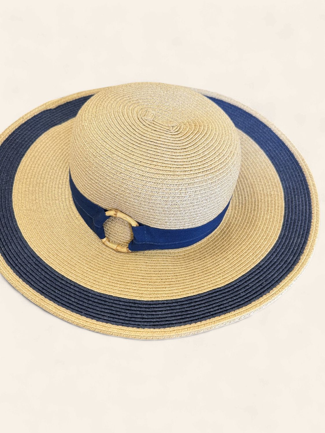 Julie|Gold Buckle|Blue Ribbon|Hat