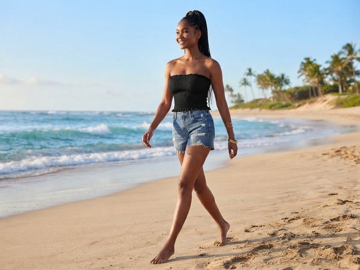 Smocked Tube Top W/ Bottom Ruffle