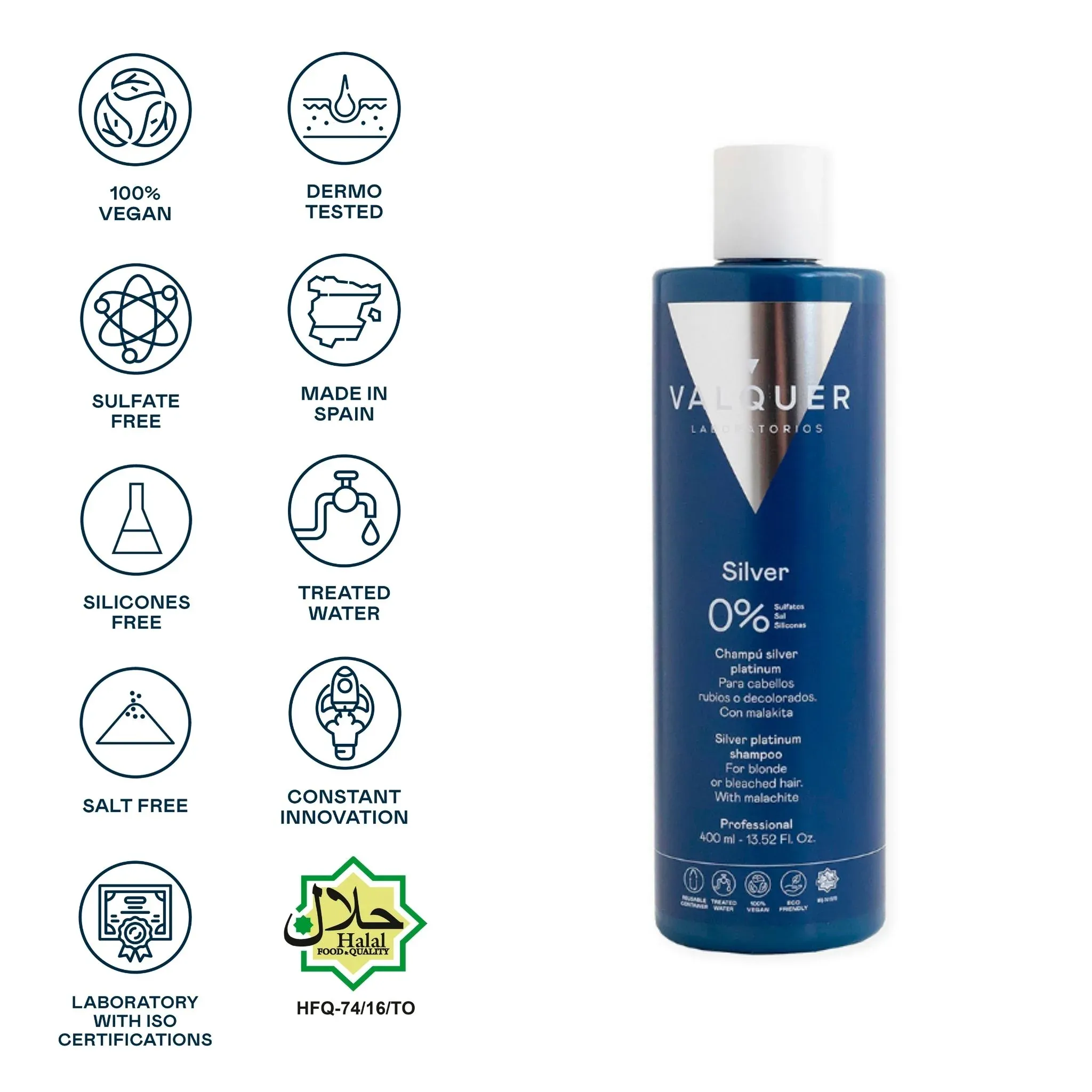 Valquer Champú Silver Platinum 400ml