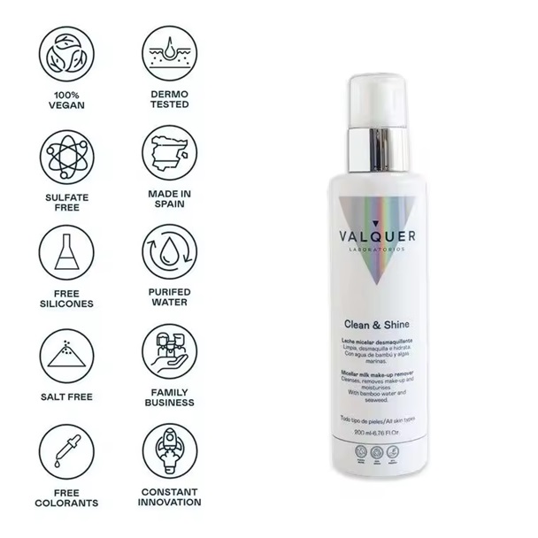 Valquer Leche Micelar Desmaquillante 200 ml – Limpieza suave y eficaz