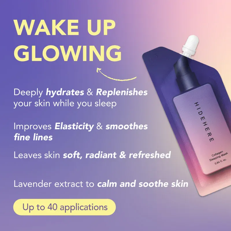 HideHere Collagen Sleeping Mask: El Secreto Nocturno para Despertar con una Piel Radiante