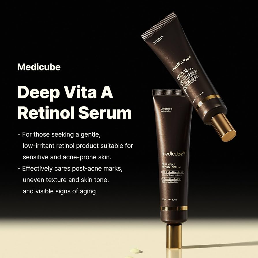 Medicube Deep Vita A Retinol Serum 30ml: Renovación Celular de Alta Tolerancia
