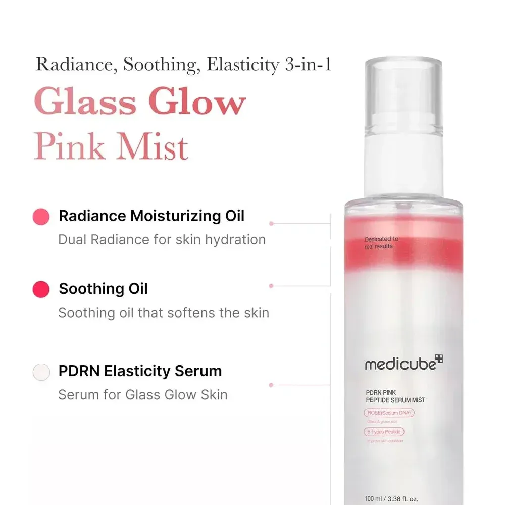 Medicube PDRN Pink Glutathione Serum Mist 100ml: El Elíxir Clínico de Brillo y Regeneración Celular
