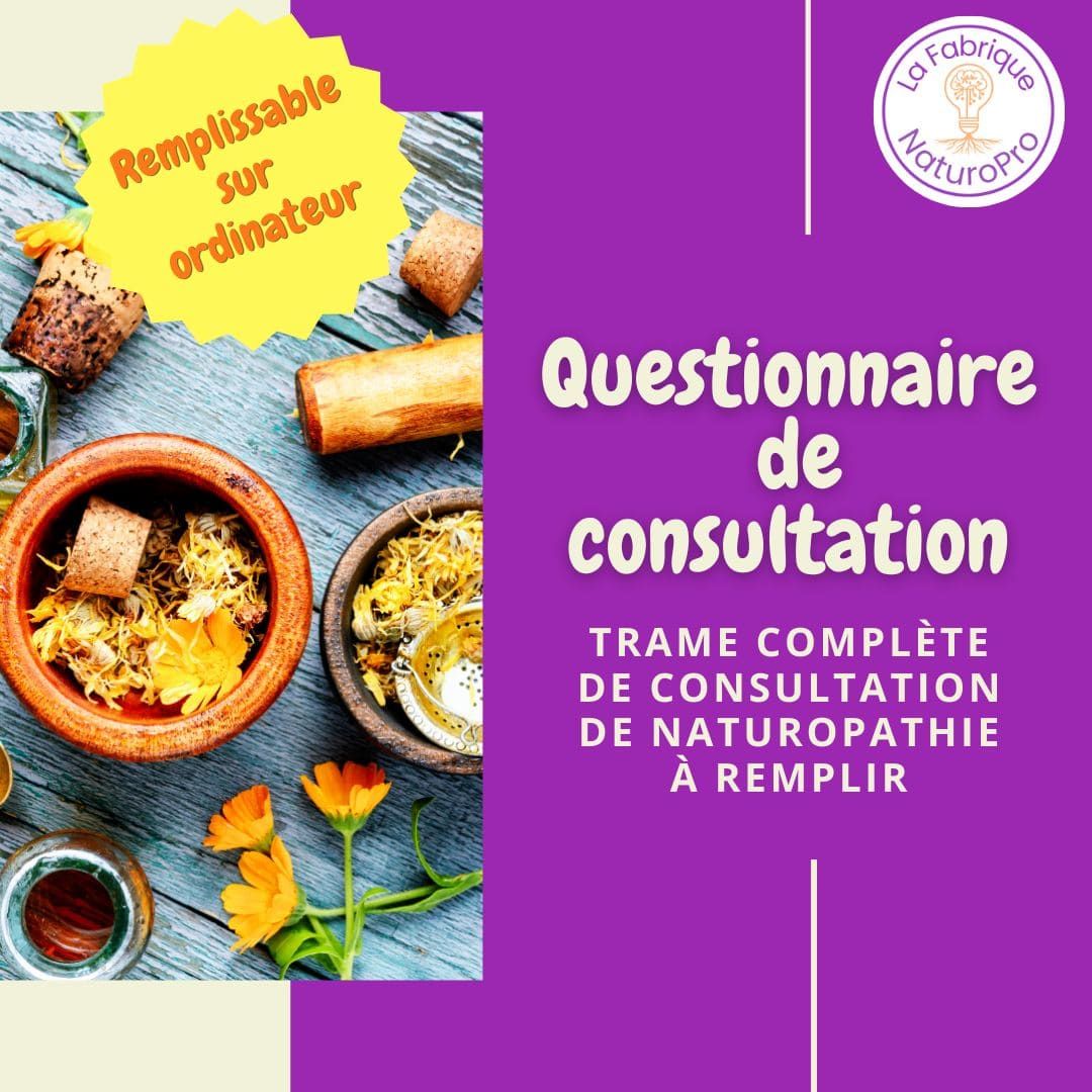 Questionnaire anamnèse de naturopathie