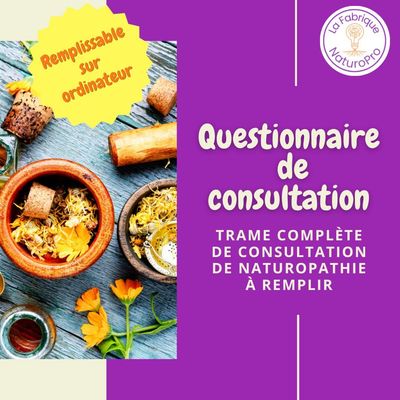 Questionnaire anamnèse de naturopathie