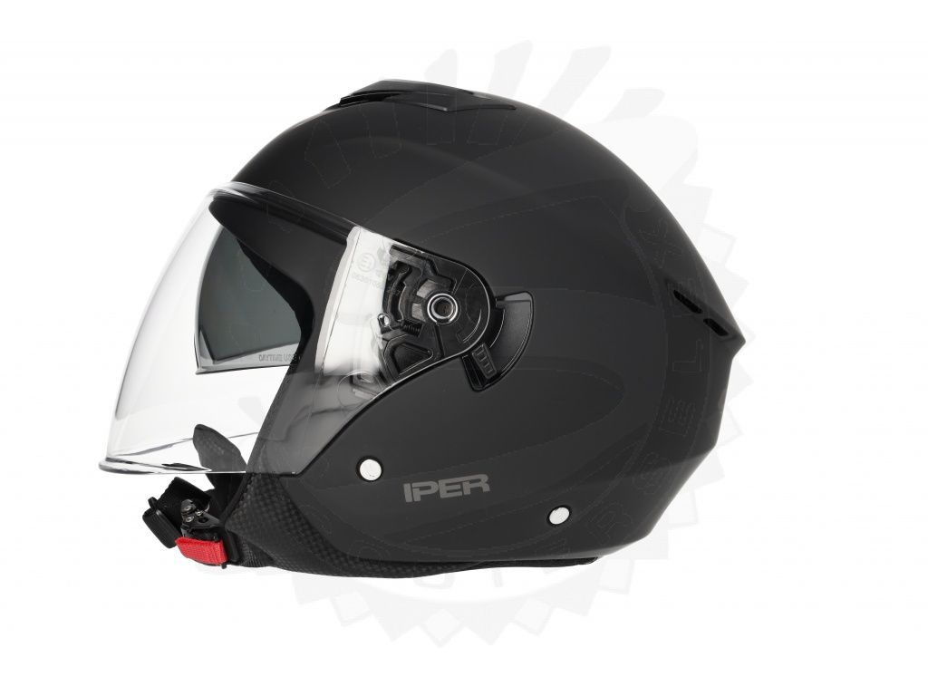 Helm demi jet CGM 126A IPER MONO mat zwart (dubbel vizier)