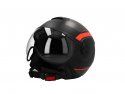 Helm demi jet CGM 167M FLO DOT zwart/ mat oranje (gevormd vizier)