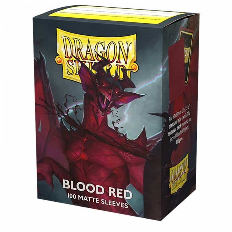 DRAGON SHIELDS 100CT MATTE BLOOD RED STD