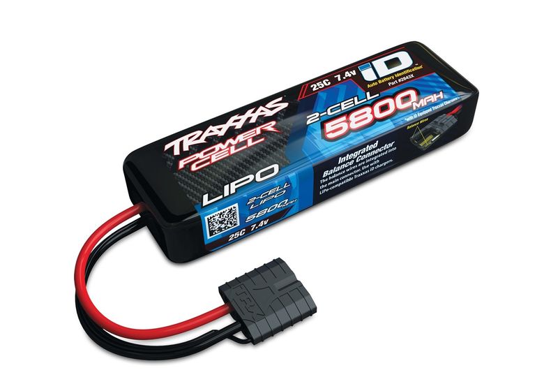 25C 7.4V 2S 2CELL 5800MAH LIPO BATT