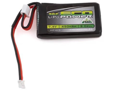 2S 30C LIPO W/PH2.0 CONN 7.4V/450MAH SCX24